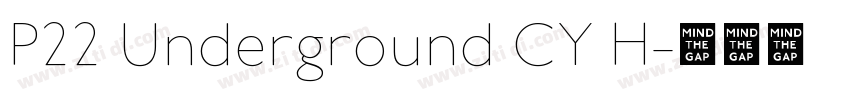 P22 Underground CY H字体转换